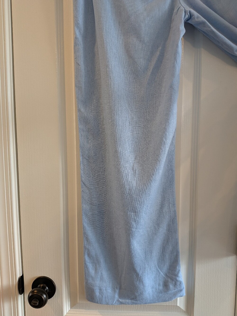 Abercrombie & Fitch Sloane Tailored Wide Leg Linen Blend Blue Pants Size 29 - Picture 12 of 14